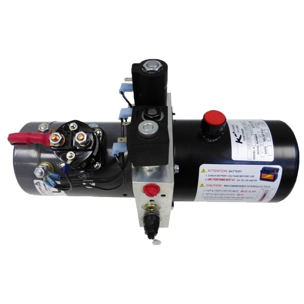 KTool International Hydraulic Power Unit Heavy Duty Unit 1.5 Quart Steel Tank Sae 6 Ports